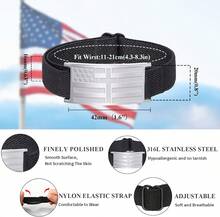 Easter Basket Stufers Bracelets For Boy Men American Flag Cross Inspirational Motivational Bracelet Bible Verse Christmas Birthday Easter Jewelry Gifts For Son Boyfriend Husband,8903223