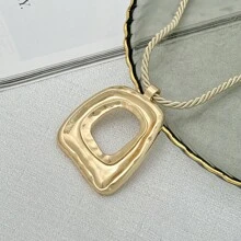 1pc Geometric Spiral Pendant Necklace