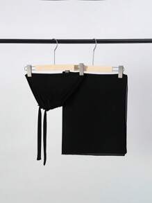 2pcs Women Headscarf & Hijab Set, Versatile Underscarf Cap + Chiffon Scarf Combo, Suitable For Middle East Ramadan Abaya For Dress