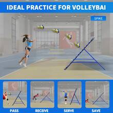 7x4 FT Volleyball Rebounder Net,Ultimate Training Equipment For Volleyball & Lacrosse,Enhanced Bouncing System For Volleying, Bumping, Spiking Drills,Multiple Adjustable Rebound Angles For Customized Practice - Blue - View 6