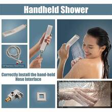 Aolemi Shower Faucet Set Rain Shower System With Handheld Spray Bathroom Shower Combo Rough-In Valve And Shower Trim Kit Included Matte Black 8 Inch Wall Mount Shower Head - Brushed Nickel - View 4