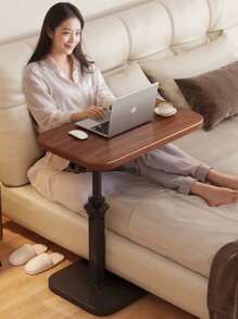 1 beweglicher Sofatisch für den Haushalt, Laptoptisch, bequemer Nachttisch für das Schlafzimmer, mobiler Couchtisch