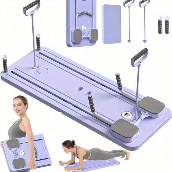 ALLINLIFE Tabla de fitness plegable multifuncional: tabla de pilates para entrenamiento de fuerza abdominal y central, ahorro de espacio, resultados rápidos, dispositivo de entrenamiento de músculos abdominales, dispositivo de entrenamiento central, regalo ideal para el Día de San Valentín, Día Internacional de la Mujer, Día de la Madre y dispositivo de Pilates.