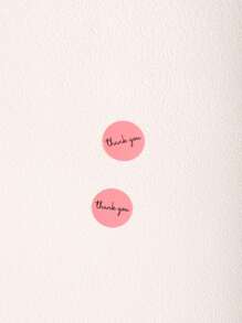 500 etiquetas redondas de 1" de color rosa con la frase "Gracias" para obsequios, sellos para sobres, pequeños negocios, bodas, decoración de fiestas, envoltorios de regalos y empaquetado