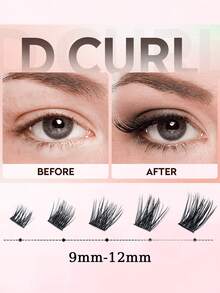 168 件 C 卷睫毛簇套装蓬松睫毛延长套装浓密簇状睫毛延长套装带粘合和密封睫毛涂抹器混合款式单根睫毛套装