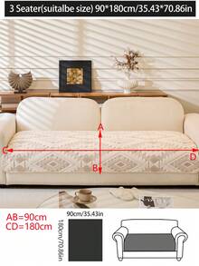 1 件毛绒加厚沙发垫套，现代简约防滑沙发座垫，防尘可洗沙发套，柔软防褪色，宠物友好，适合 L 型沙发和 1/2/3/4 座沙发，适用于卧室、办公室、客厅 - 米色 - 查看 13