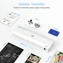 CRENOVA Laminator Machine A3, 13-Inch Laminating Machine With 20 Laminating Pouches, Paper Trimmer, And Corner Rounder, Cold And Thermal Laminator Machine For Home Office School - US A Type Plug(110-127V) - View 6