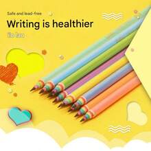 12 pièces Crayons de couleur arc-en-ciel de qualité supérieure HB en papier