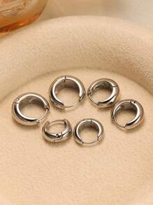 3 Pcs Set Small Gold Hoops Huggie Earrings For Women, 14K Gold Plated Dainty Cartilage Earring Hypoallergenic Hoop Earrings Set For Multiple Piercing Jewelry