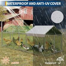 Large Metal Chicken Co Op With Waterproof And Anti-UV Cover, 120" X40" X40" Chicken Run With 3 Doors, Outdoor Hen House For Yard, Walk In Poultry Cage For Rabbit Duck Goose Metal Chicken Co Op, 120" X40" X40" Large Chicken Run With 3 Doors, Chicken Run For Yard With Waterproof And Anti-UV Cover, Walk In Poultry Cage For Rabbit Duck Goose - Bạc - Xem 6
