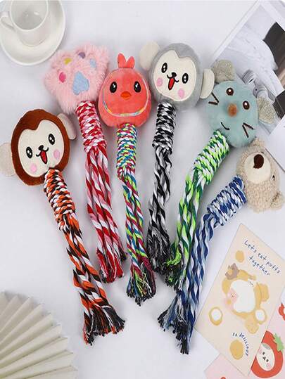 Juguetes de masticar de cuerda de algodón para perros, juguetes de teethdingding duraderos, juguete interactivo para mascotas, suministros para animales