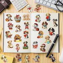 SCXXBSW 50 piezas de pegatinas transparentes de cachorros vintage americanos para decoración DIY, equipaje, guitarra, cuaderno, pegatinas creativas y divertidas de dibujos animados resistentes al agua - Multicolor - Ver 5