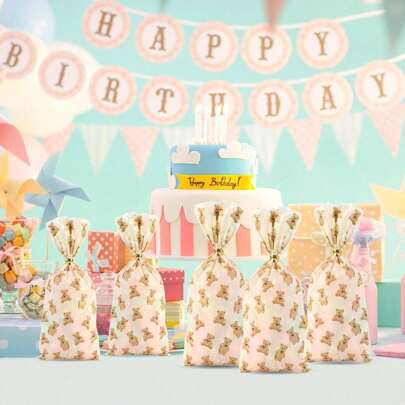 When Giving 100pcs Bags Of Gifts To Baby Showers, Brown Teddy Bears And Gender-Distorted Relationships, It Is Suitable For Inspiration,Baby Showers, Birthday Parties,Baby Baths At Parties, Children's Day Parties, Saying Goodbye To Being Single At Weddings, And Teddy Bear-Themed Parties