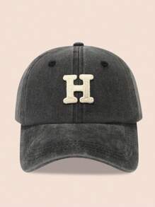 1pc Kids Washed 26-Letter Baseball Cap, Boys Girls Sun Hat Suitable For Outdoor, Sunscreen, Daily Wear