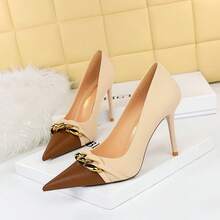 Women Pumps - 9283-2杏色9.5CM - 查看 2