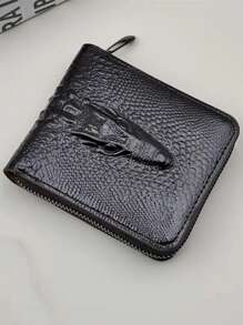 Wallet da uomo con chiusura lampo, grande capacità, porta carte, in pelle PU, multiposizione, organizer a coin, alta qualità, texture accattivante, chiaro, fattoriale, regalo per le vacanze per ragazzi
