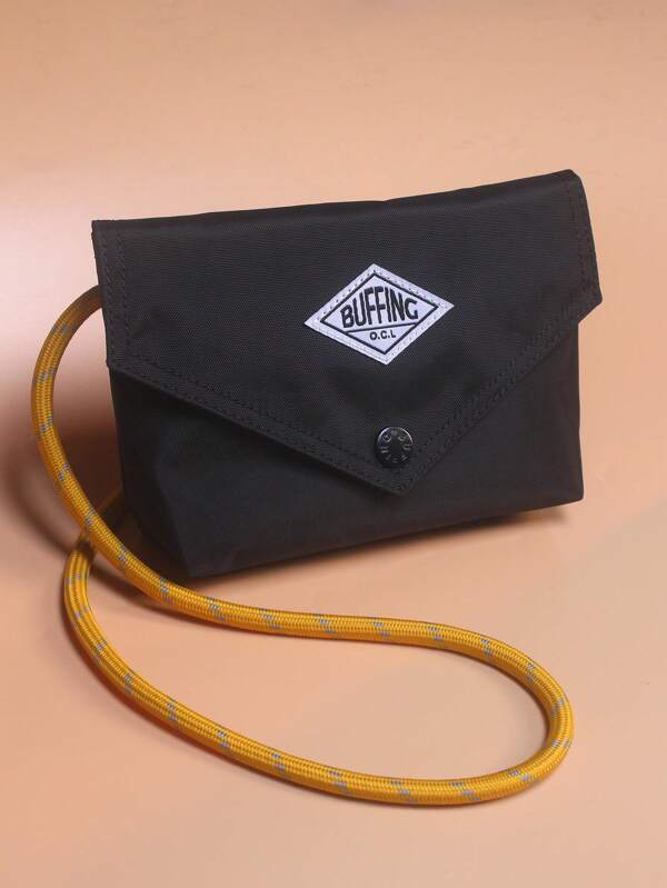 Streetwear Compact Bag, Portable Pouch, Minimalist Solid Color Phone Bag, Nylon Flap Key Pouch, Wearable Chest Bag, Fashionable Crossbody Bag, Casual Mini Waist Bag, Japanese Messenger Bag, Lightweight Cosmetic Bag With Adjustable Strap, Suitable For Birthday Gift, Sports, Camping, Cycling, Hiking, Traveling, Shopping