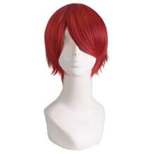 MMapofBeauty Short Fashion Anime Cosplay Men Full Wig Red 8001 - 紅色 - 查看 1