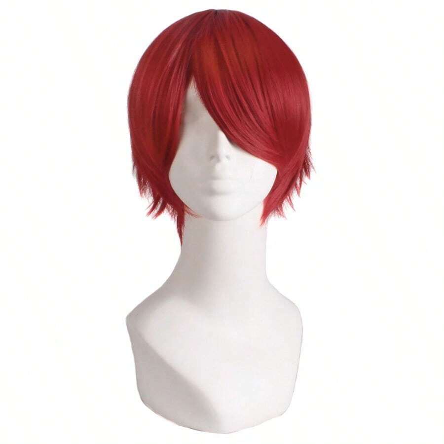 MMapofBeauty Short Fashion Anime Cosplay Men Full Wig Red 8001 - 紅色 - 查看 1
