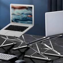 Giá đỡ máy tính xách tay N8 mới, Giá đỡ máy tính để bàn di động bằng hợp kim nhôm, Giá đỡ hai lớp treo có thể gập lại, Hỗ trợ chắc chắn cho máy tính xách tay - Nhiều màu - Xem 5