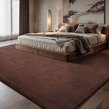 Sour Lemon Living Room Rug 160x230, Washable Rug, Suitable For Bedrooms And Dining Rooms, Gray Carpet Area, Short-Pile Fluffy Anti-Slip Mat, Warm And Pleasant To The Touch - Cà phê nâu - Xem 6