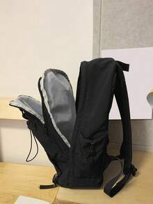 1件清新風格筆電後背包，青少年夏季校園書包，大容量輕量抽繩運動風後背包，中學高中大學生書包（返校季） - 彩色 - 查看 9