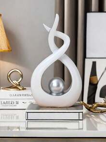 1pc Modern Abstract Art Resin Sculpture Decor - Contemporary Home Decoration Suitable For Living Room, Bedroom, Desk, Dining Table, Office, TV Cabinet, Bookshelf, Also As Wedding/Housewarming Gift - Multicolor - View 8