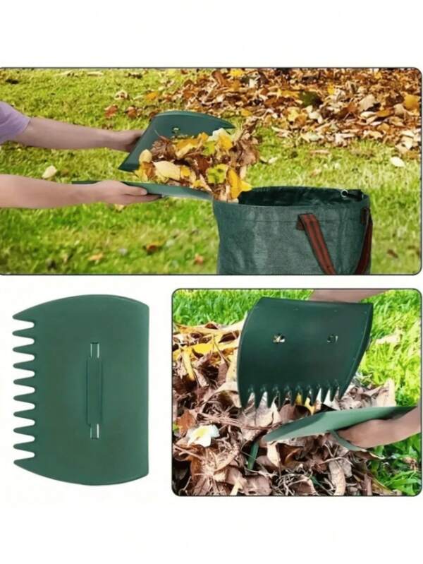 2 Stücke Outdoor Blatt Sammler mit gezacktem Rand - perfekt zum Sammeln von Blättern und abgestorbenen Ästen - aus PP-Material, glatte Oberfläche, keine Grate - einfach zu benutzen, ohne Montage erforderlich