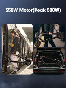 Mankeel Portable Electric Scooter With 8.5-Inch Honey Solid Tire - 36V 350W Power, 30km (19 Mile) Max Range, 30km/H (19 Mph) Top Speed, E-Brake + Disc Brake, App Control, LED Light, E-Scooter For Adult & Teen, Suitable For City Commuting, Outdoor Cycling, Couple Cycling, Birthday Gifts, Holiday Gifts