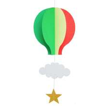 3D Hanging Decorations For Classroom - Hot Air Balloon, Clouds & Stars Party Decor | Nursery, Birthday, Baby Shower Backdrop | Kindergarten, Preschool, Homeschool Decoration,For School Supplies,Back To School