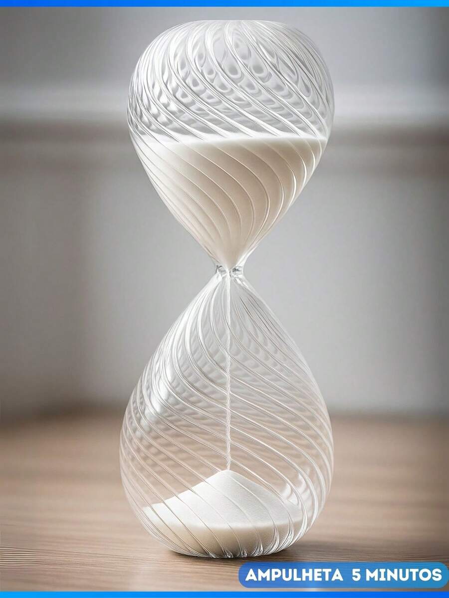 Glass Hourglass Design Relief Ornament Decoration Home Table Clock Timer Practical Time 5 Minutes - 彩色 - 查看 1