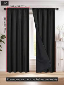 1 件春季涤纶纯色遮光窗帘，轻质，杆袋设计，100% 涤纶遮光遮阳，经典简约风格，适用于卧室、客厅、书房、窗户装饰、家居装饰，轻质 100% 涤纶纯色窗帘，四季皆宜，适合家庭日常使用 - 彩色 - 查看 43