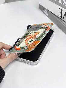 1 pezzo Custodia a portafoglio con stampa a motivo di pesci rossi, compatibile con 11/12/13/14/15/16 Pro Max, Galaxy A05/A15/A25/A35/A53/A54/A55/S23/S24 Ultra
