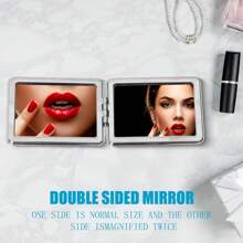 Aruicheng Pocket Mirror Small Makeup Mirror Travel Mirror Folding Mirror With Magnification 1X/2X Portable Hand Mirror Double-Sided Makeup Mirror For Wallets And Travel, Blue, School Backpack