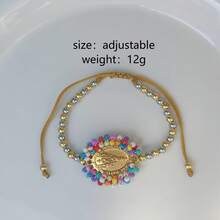 One Piece, Hand-Woven Colorful Bracelet, Bohemian-Style Beaded Women's Bracelet, Diamond-Encrusted Letter Bracelet, Personalized Layering, Suitable For Daily Wear, Festival Gift. - Multicolor - View 9