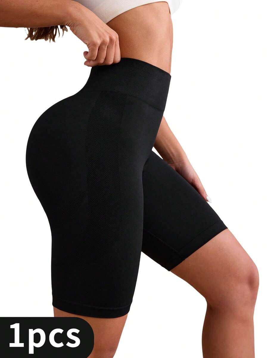 Women's 3/4 Length High Waist Biker Shorts 3 Pack - Tummy Slimming, Squat Proof With Pockets | No See-Through Chafe-Free For Workouts - 1pcs(black) - 查看 1