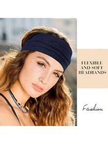 1PC Headbands For Women Wide Non Slip Boho Head Bands Elastic Thick Soft Hairbands Fashion Workout Yoga Hair Accessories Bath Sheet