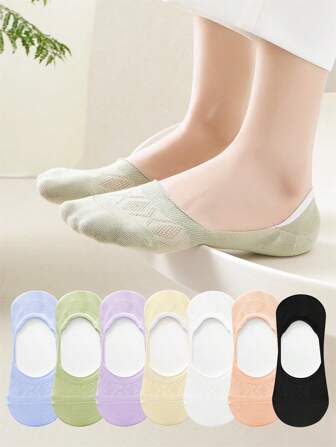 12 paires de chaussettes bateau invisibles pour femmes, fines et respirantes en maille, à bouche peu profonde, unies et pour tous les jours, idéales pour le printemps et l'été