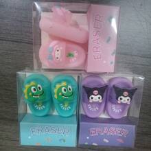 Sanrio 2pcs/Set (Random Style) Cute Cartoon Kuromi/My Melody Themed Creative Eraser, Clean Erase Without Residue, Ideal Stationery Gift, Mini Eraser Set, School Supplies Prize, Holiday Gift