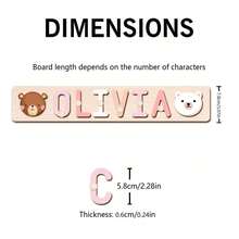 Customized Personalized Name Puzzle Board, Christmas Gift, Name Puzzle, First Birthday Gift, Unique Name Puzzle Board, Baby Boy Or Girl Early Education Toy, 3D Letter Puzzle Toy, Customized Baby Name - Multicolor - View 4