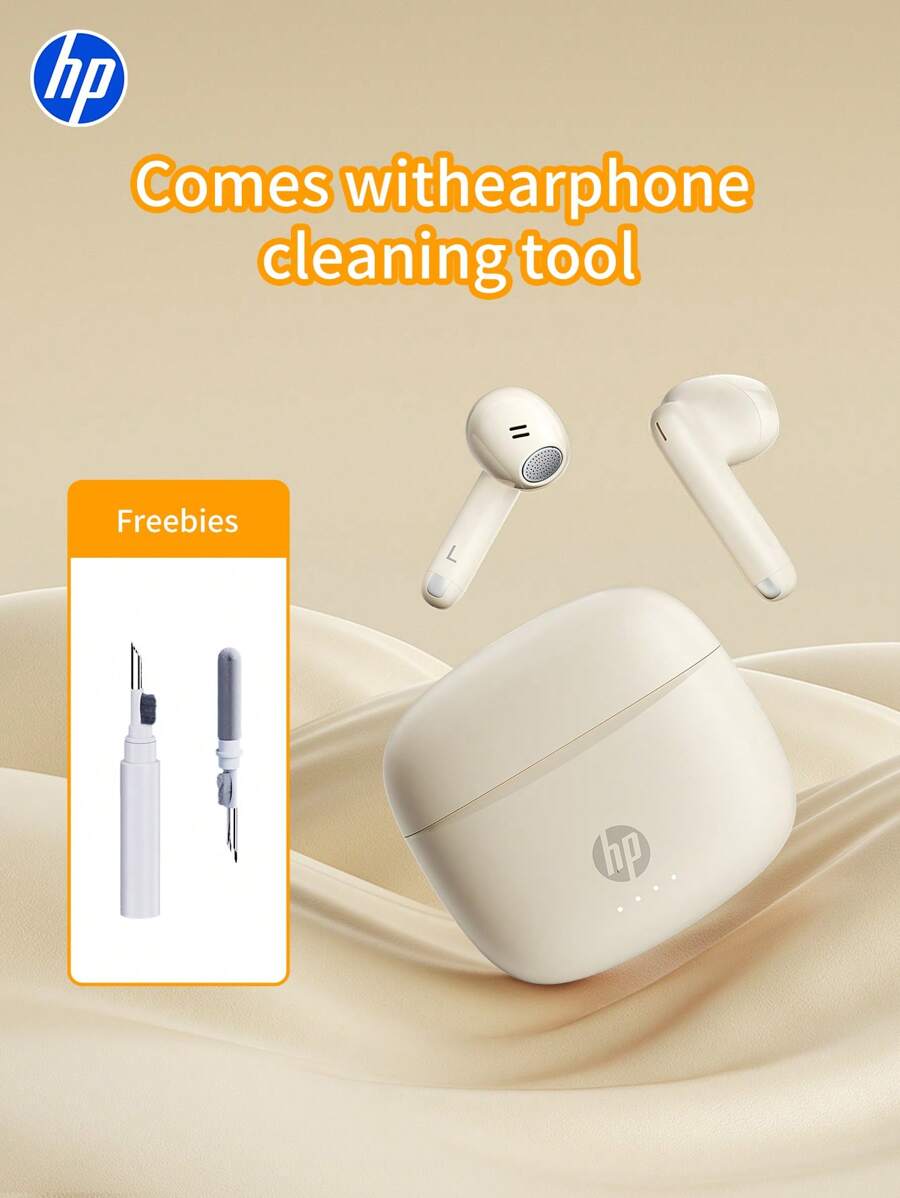 HP 5.4 入耳式无线耳塞、耳机、免费清洁工具、30 小时电池续航时间、IPX4 防水、兼容 Apple 和其他设备、可爱礼物、USB 转 Type-C、返校