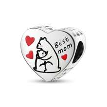 1 Pc Love Family Love Beaded Series Love Mom Love Baby Love Family Love Charm Beaded Ladies DIY Bracelets And Necklaces High Jewelry Making Gifts Holiday Series Valentine's Day