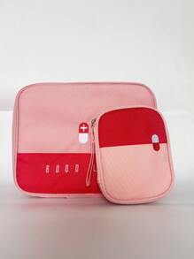 Sac de rangement imperméable pour médicaments, grand + petit, trousse de premiers soins portable pour la maison et les voyages, organisateur de fournitures médicales