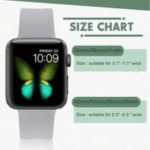 1pc Apple Watchband Sport Silicone Band Black Compatible With Apple Watch Band 40mm 38mm 41mm 44mm 45mm 42mm 49mm Women Men, Black Soft Wristband Waterproof Replacement Sport Strap Compatible With Apple Watch Band Series 9 8 7 6 5 4 3 2 1 SE Ultra2/1 Apple Watch Strap Men Watch Band