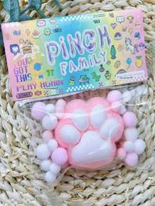 1pc Silicone Cat Paw Toy, Grape Texture, Slow Rebound, Durable, Large/Medium/Mini Cute Cat Paw Squeeze Toy, Children/Adult Stress Relief, Children's Day Gift, Holiday/Birthday Gift, Gift, Children's Toy, Holiday Gift, Party Favor, Christmas/Halloween/Thanksgiving Gift (Card Style Randomly Sent) - Cat's Paw - View 8