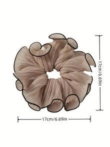 4 件套优雅简约纯色女士褶皱头带，时尚弹力发带适合日常佩戴、情人节约会 - 查看 7