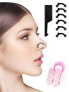 可调节鼻夹 - 透明鼻夹 - 可重复使用，无香料，无需电池，适用于多种场景，提升美观度和舒适度 - 彩色 - 查看 3