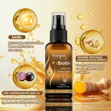 1.0盎司生物素护发喷雾，蕴含生物素、生姜提取物、葡萄籽油，适用于干性及受损发质，滋养头发及头皮按摩油