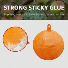 WEINSYT 3PCS Bug Ball Sticky Fly Traps Fruit Fly Traps For Indoors And Outdoors Reusable Plastic Fly Trap Indoor For Mosquitoes Wasps And Gnats Garden Home Farm Use