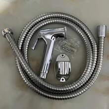 Kit de rociador de bidé de baño, rociador de bidé de mano de ABS, juego de rociador de bidé de mano montado en la pared, cabezal de ducha de mano, cabezal de ducha de bidé y lavadora de presión para inodoro, juego completo de actualización de baño para limpieza de baño e inodoro, construcción duradera, accesorios de baño, regalo perfecto para Navidad, Día de Acción de Gracias